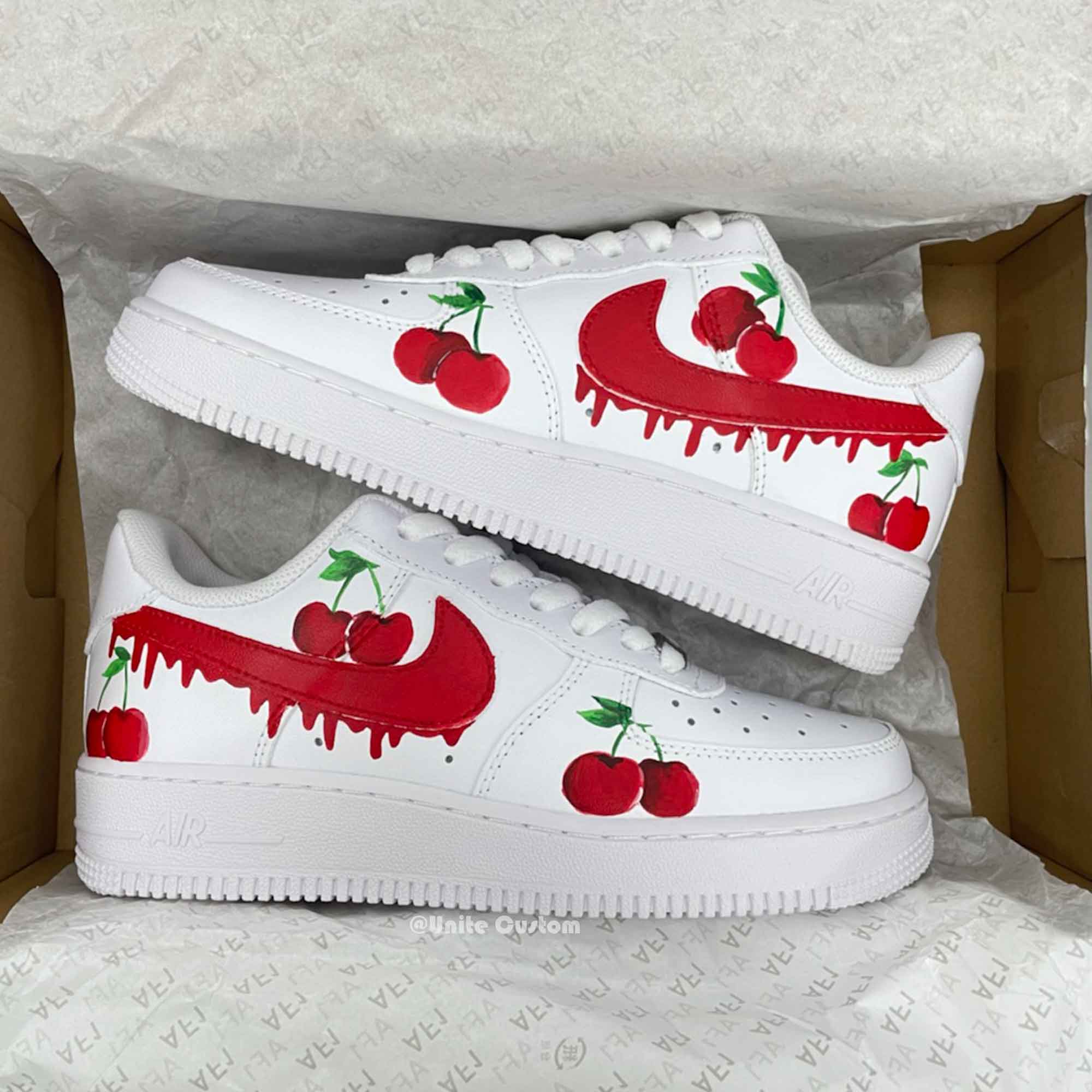 Red Cherry Custom Air Force 1-shecustomize