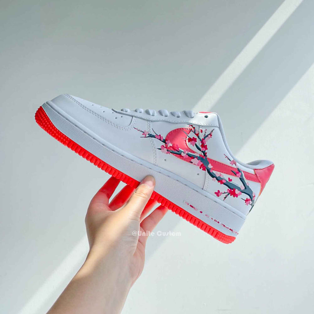 Red Flower Custom Air Force 1-shecustomize