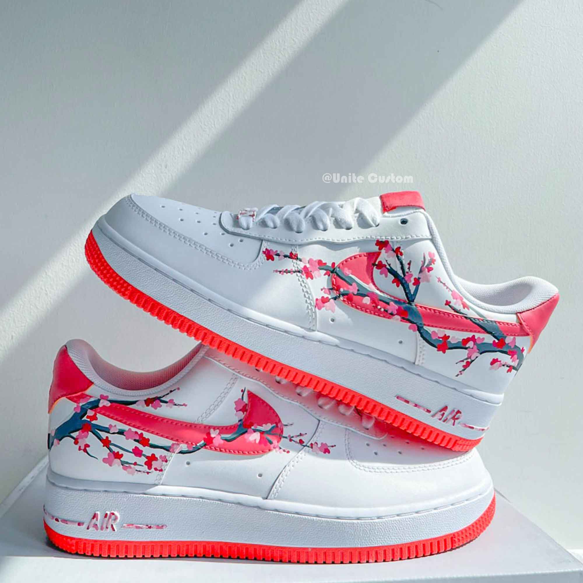 Red Flower Custom Air Force 1-shecustomize