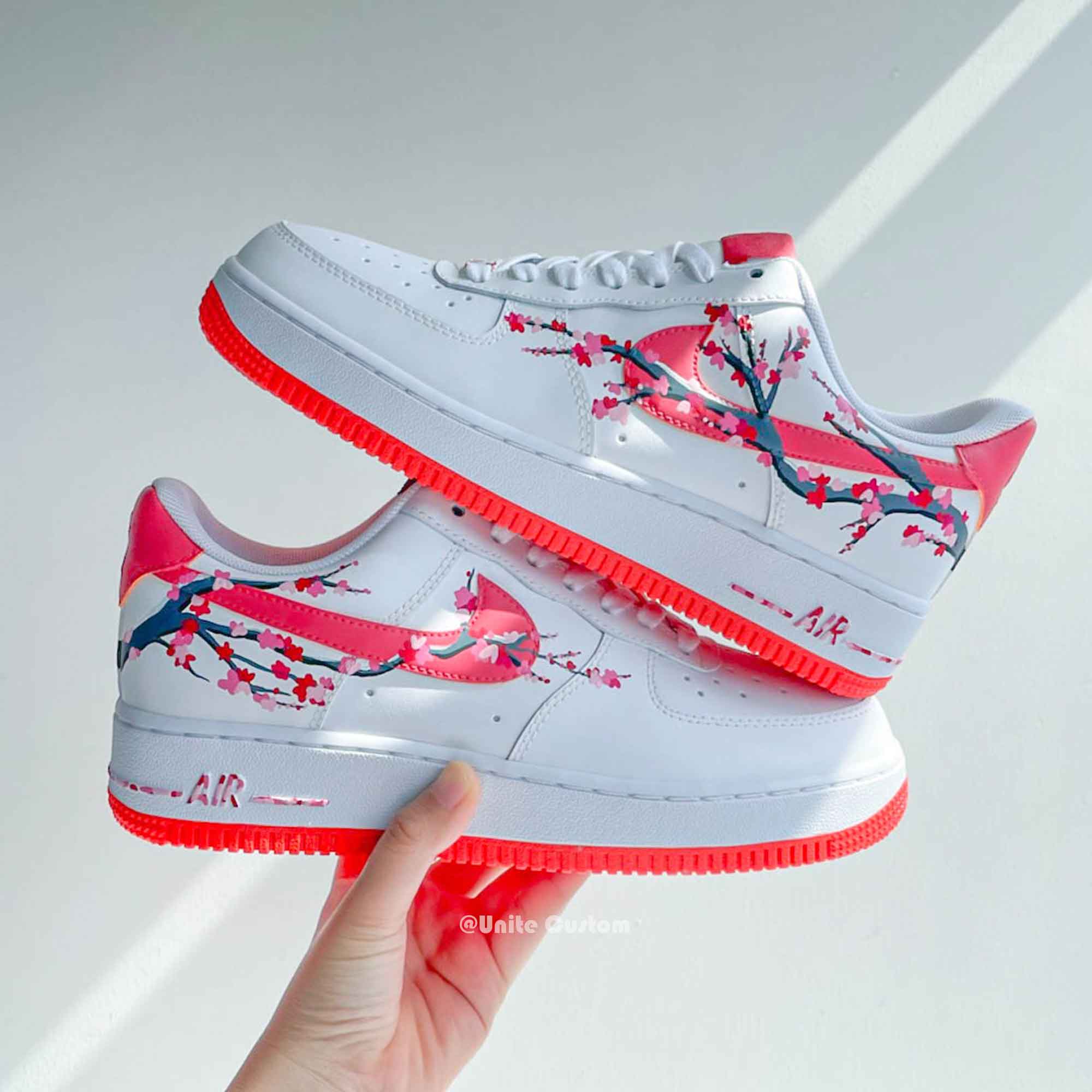 Red Flower Custom Air Force 1 â SHECUSTOMIZE