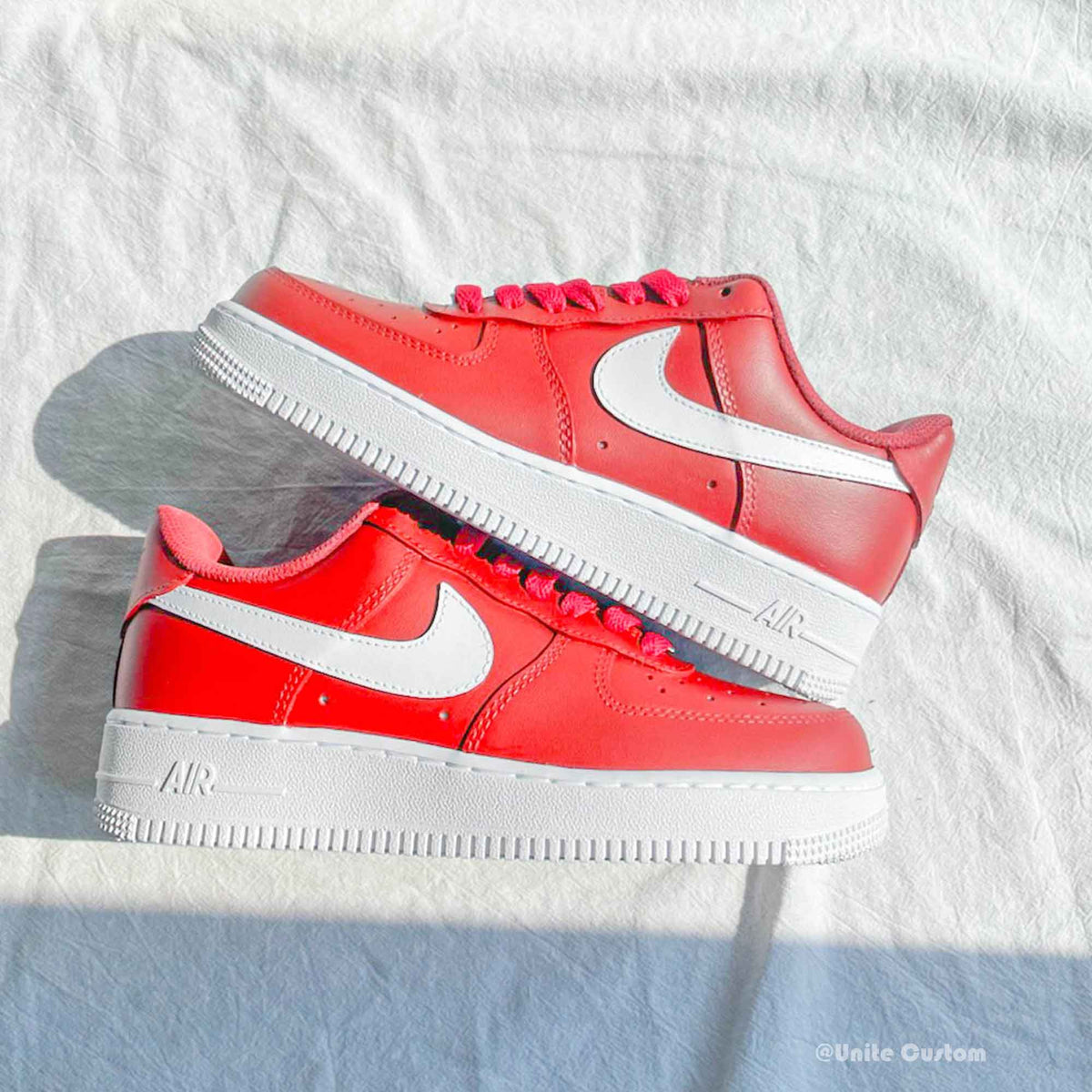 Red White Custom Air Force 1 – SHECUSTOMIZE