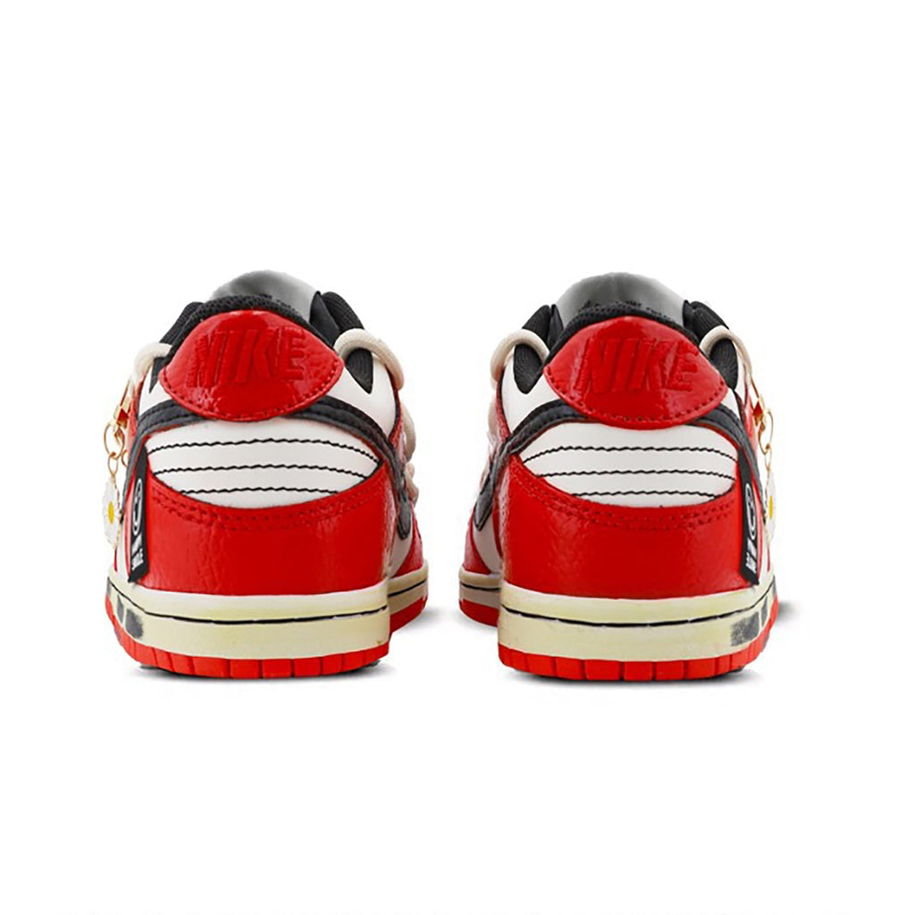 Red White Daisy Custom Nike Dunk-shecustomize