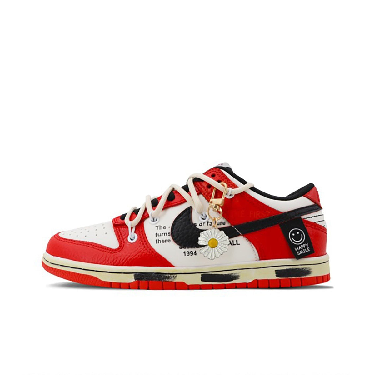 Red White Daisy Custom Nike Dunk – SHECUSTOMIZE