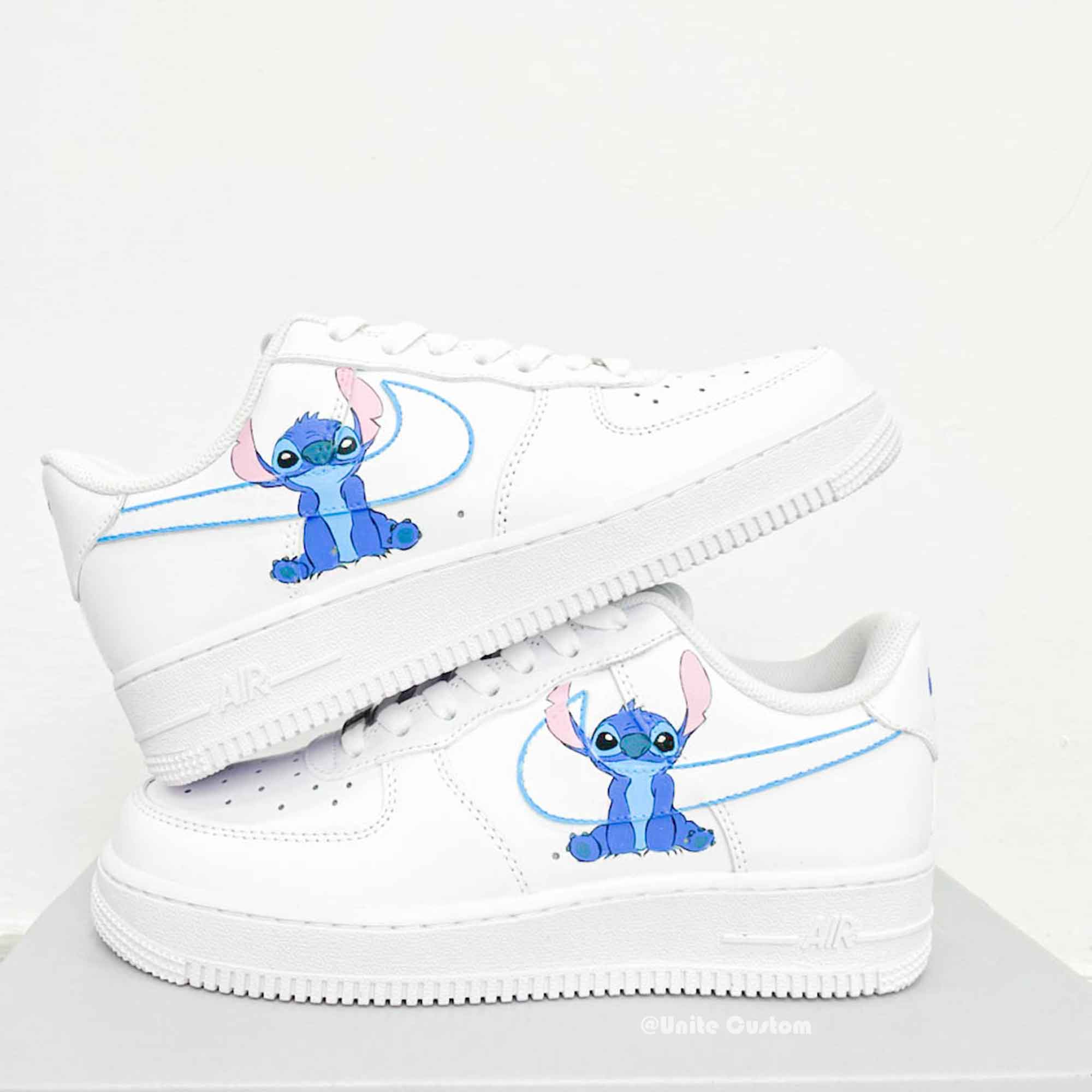 Nike, Shoes, Nike Custom Air Force Blue Stich M