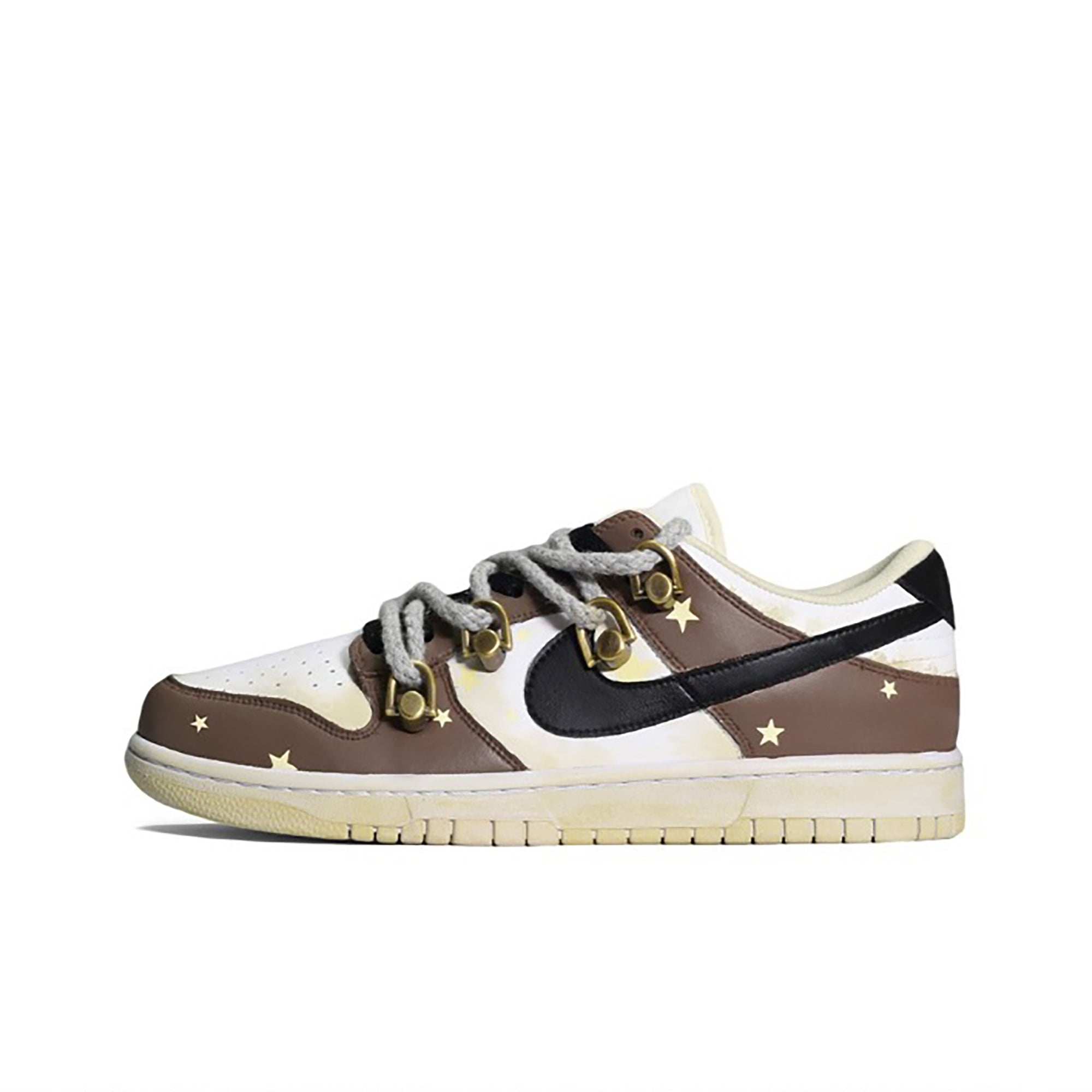 Travis Scott Brown Star Custom Nike Dunk-shecustomize