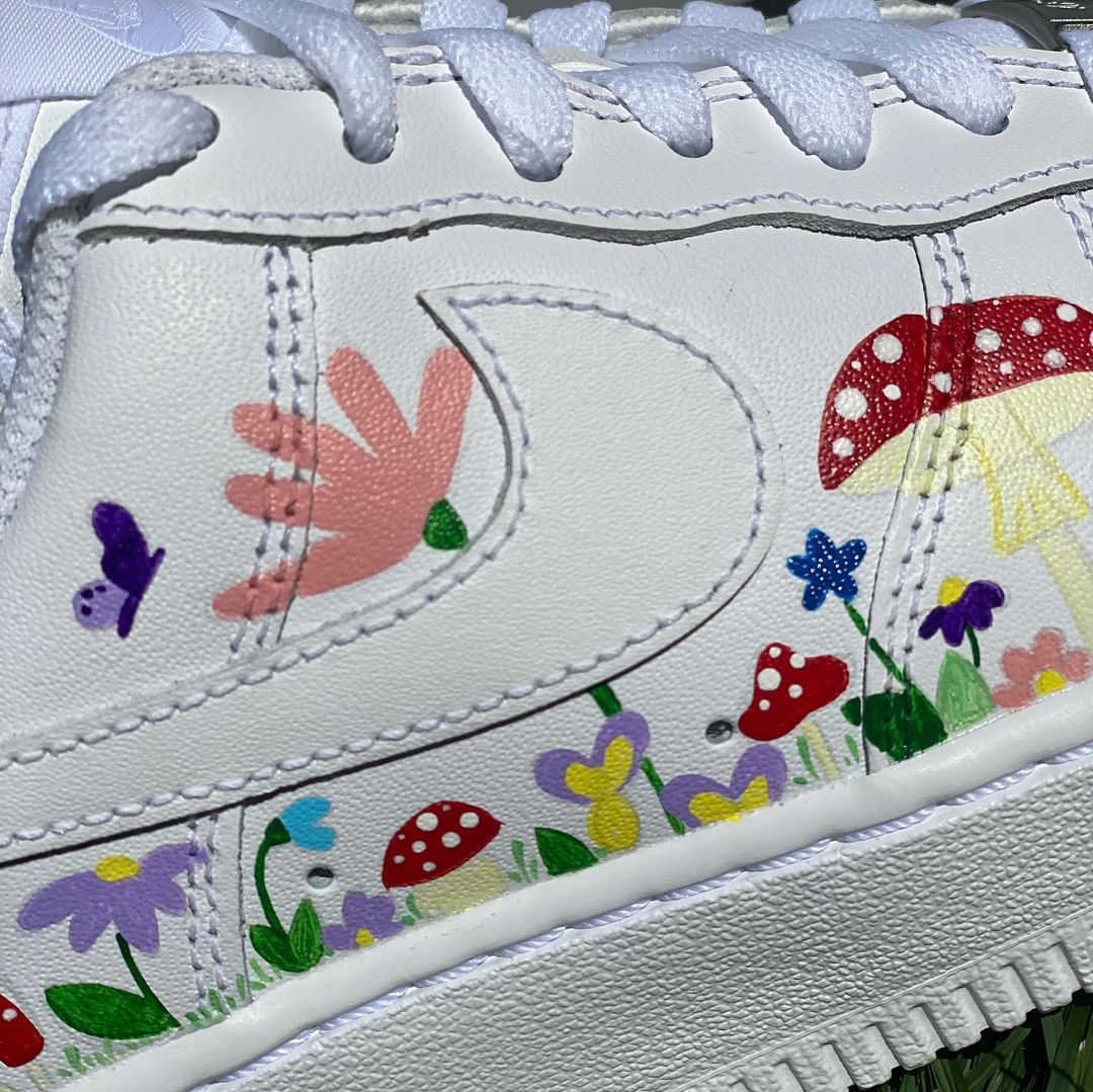 Wildflower Custom Air Force 1’s-shecustomize