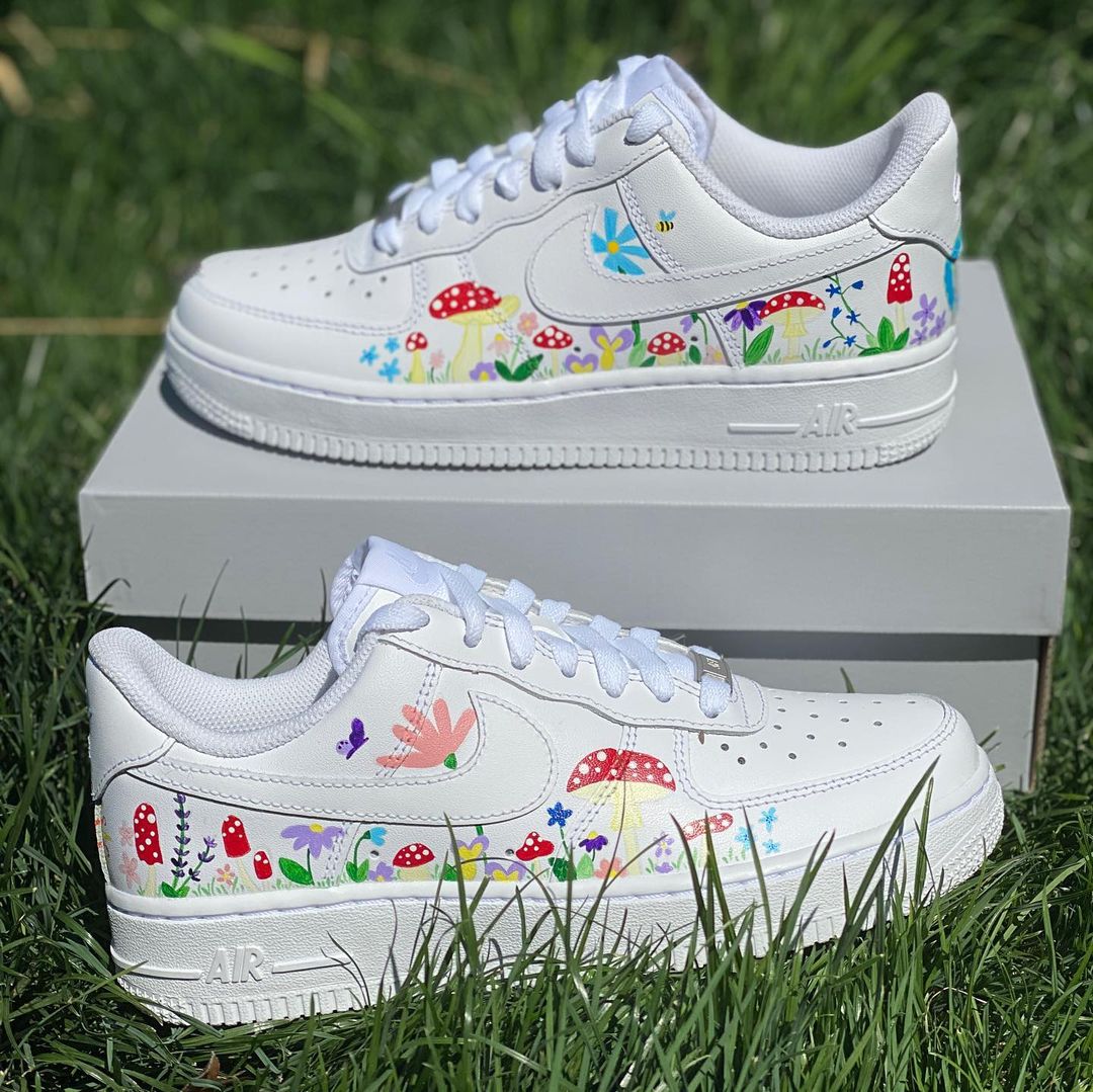 Wildflower Custom Air Force 1’s-shecustomize