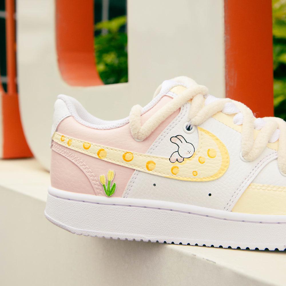 Yellow Pink Rabbit Nike Count Custom Shoes Sneakers-shecustomize
